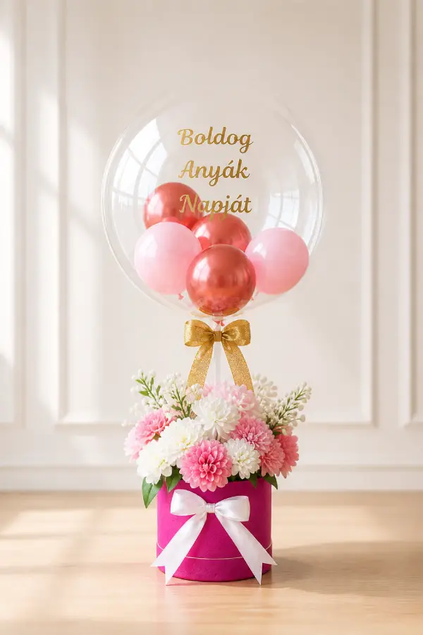 Floral Bubble Balloon Gift Box